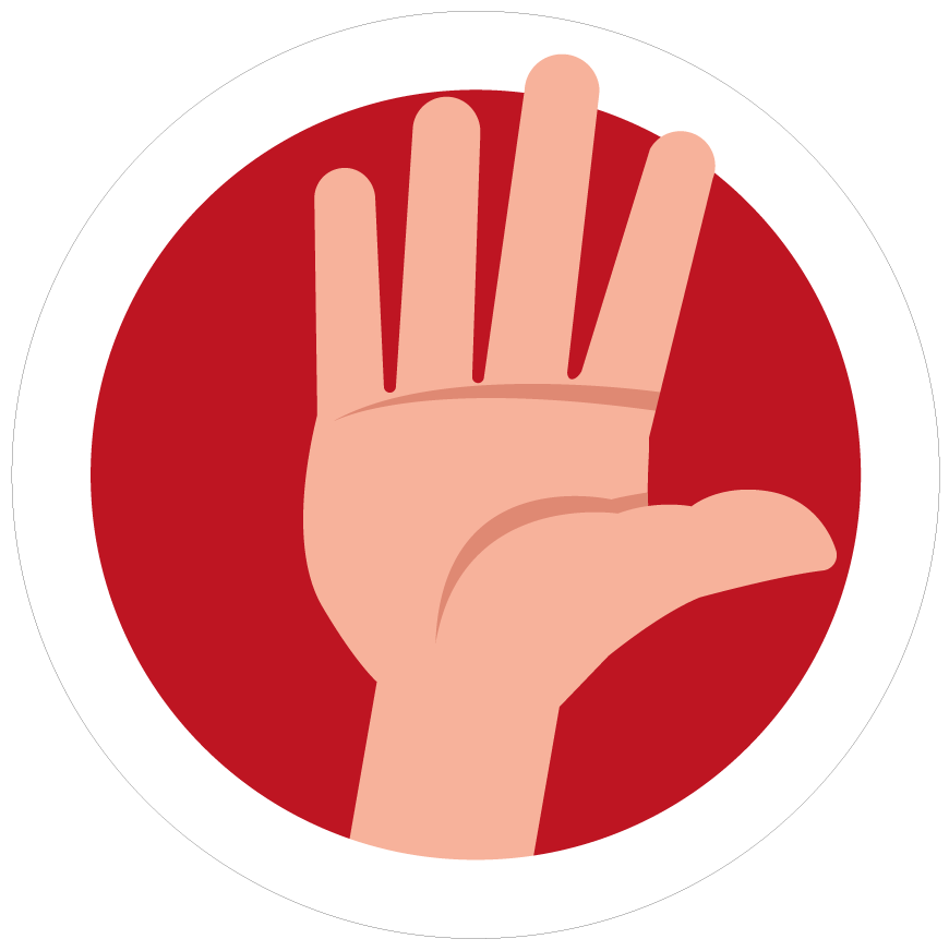 Stopp-Hand